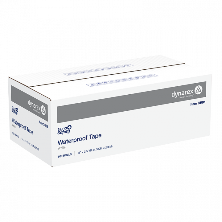 Dynarex Waterproof Adhesive Tape, 1/2" x 2.5 yds