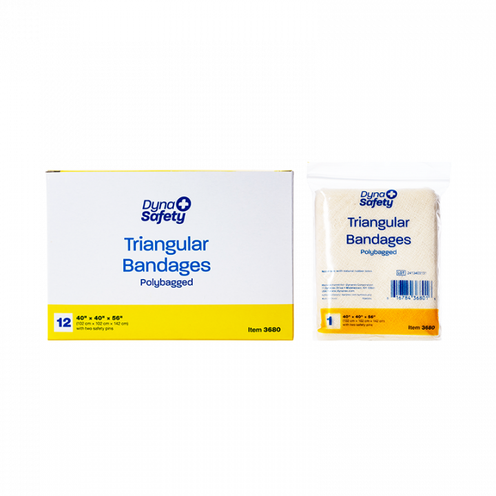 Dynarex Triangular Bandages, Cotton, (40" x 40" x 56")