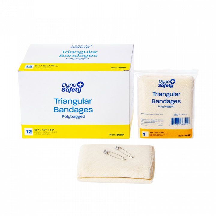 Dynarex Triangular Bandages, Cotton, (40" x 40" x 56")