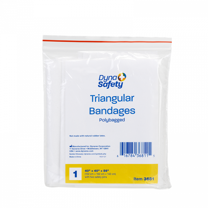 Dynarex Triangular Bandages, Non-Woven (40" x 40" x 56") Case