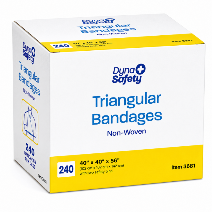 Dynarex Triangular Bandages, Non-Woven (40" x 40" x 56") Case