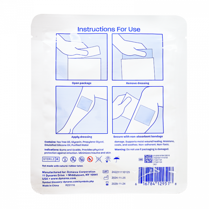 Hart Health Sooth-A-Burn Dressing, Gel-Soaked, Sterile, 4" x 4"