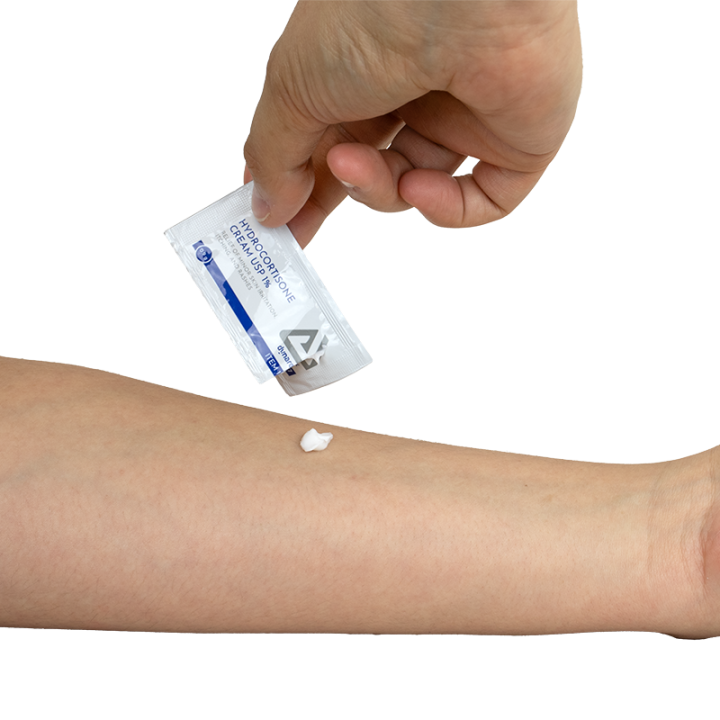 Dynarex Hydrocortisone Cream Box, 144 0.9 g Foil Packet