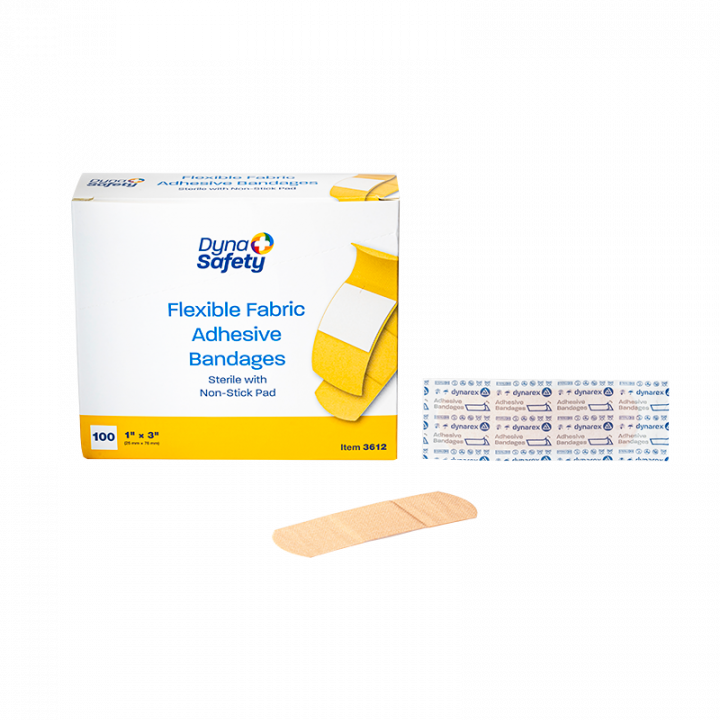 Dynarex Flexible Fabric Bandage Box (1" x 3")