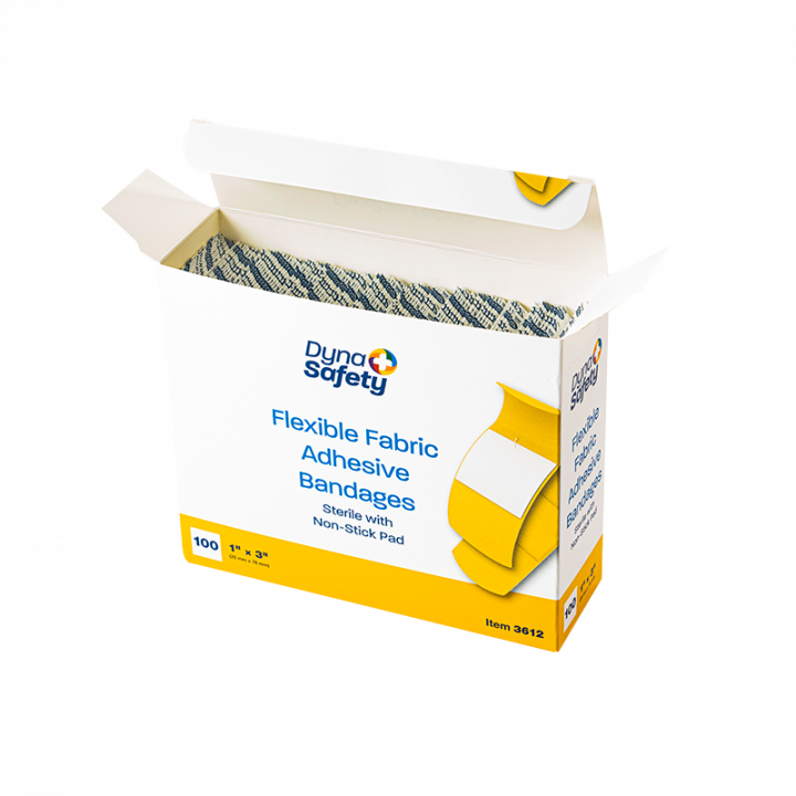 Dynarex Flexible Fabric Bandage Box (1" x 3")