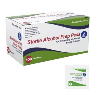 Dynarex Sterile Alcohol Prep Pad, Medium, Case