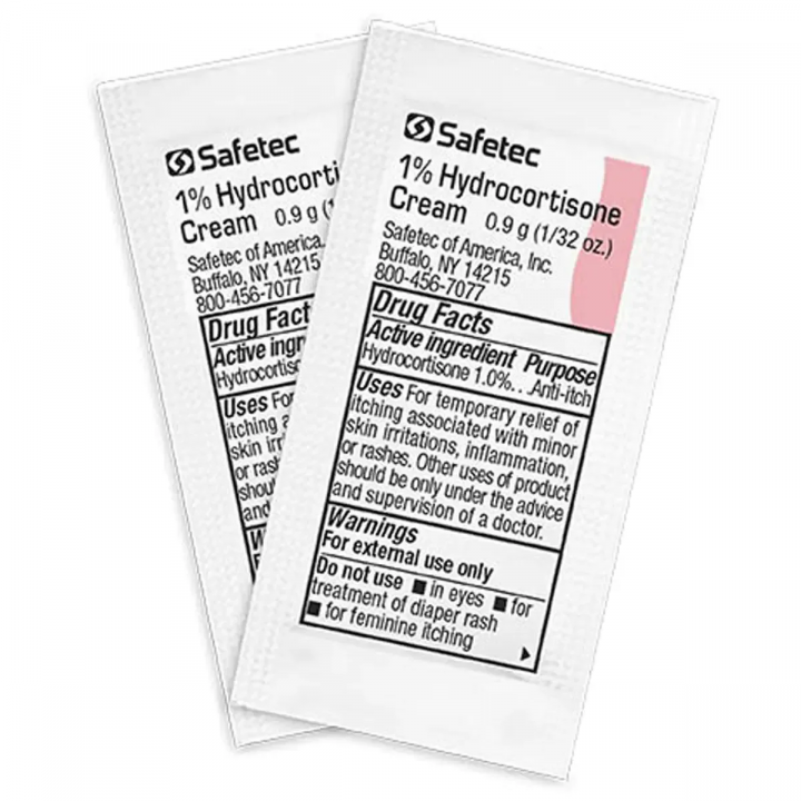 Safetec Hydrocortisone Topical Cream 0.9gm Foil Packet