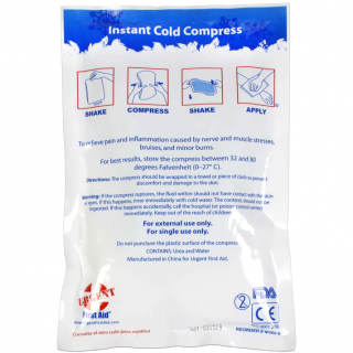 Urgent First Aid 4" x 5" Instant Cold Compress