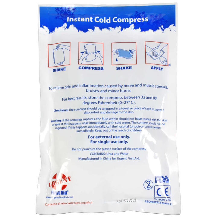 Urgent First Aid 4" x 5" Instant Cold Compress