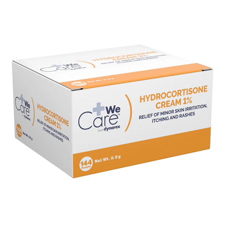 Dynarex Hydrocortisone Cream Box, 144 0.9 g Foil Packet