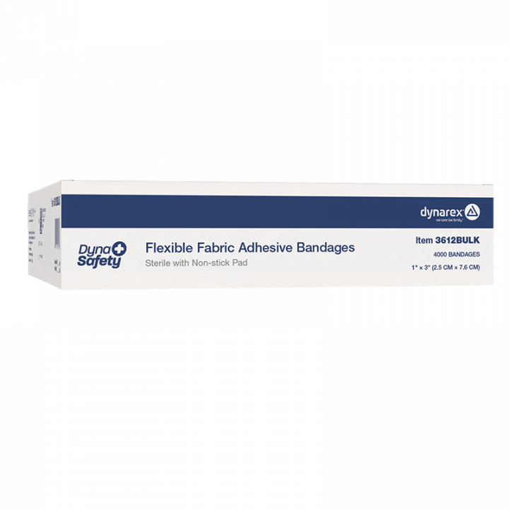 Dynarex Flexible Fabric Bandage Box (1" x 3")
