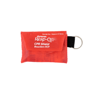 Dynarex 36021 CPR Face Shield in Soft Case w/ One-Way Valve, Barrier Filter
